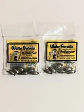 2 Packs Water Gremlin The Original Rubbercor Sinkers 1/8 oz. 