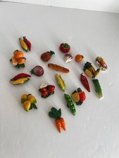 MAGNETIC Realistic Fruits, Veggies, Food Educational About 2&rdquo; Set Of 19