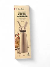 FineDine Aluminum Cream Whipper w/ 3 Stainless Steel Tips – New Open Box Unused