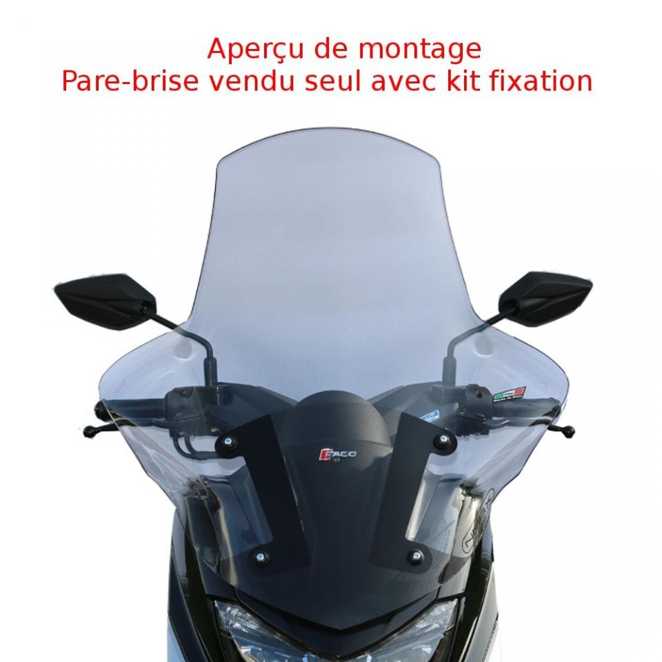 Pare-brise Faco Yamaha N-Max 125 contre le vent et la pluie sur le trajet urbain
