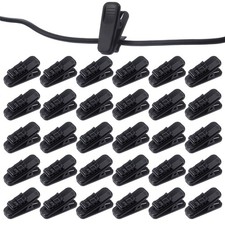30 Pcs Headphone Clips, Black Headset Wire Clips, Earbud Clip, Small Flat Cab...