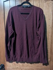 XXL Men's Pull Over Sweater Long Sleeve V Neck Claiborne Cotton Blend