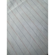 Pinstripe Shirting Fabric 2.56 Yards Light Blue Red Blue Stripe 62" Wide DIY