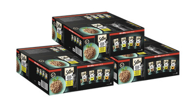 3x80x85g Sheba Katzenfutter Nassfutter Delikatesse in Gelee Geflügel Variation