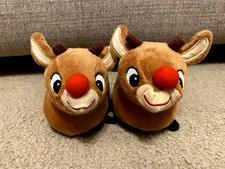 SIZE 2 BABY SLIPPERS RUDOLPH THE RED NOSED REINDEER SHOES NEWBORN-6 MONTHS NEW