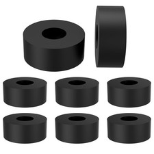 8Pcs Rubber Spacers Bushings, 1 Inch OD x 3/8 ID x 1 inches, Black