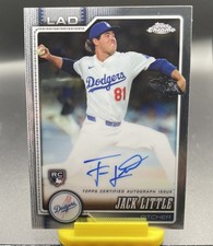 2026 Topps Chrome Jack Little Rookie On Card Auto Los Angeles Dodgers. rookie card picture
