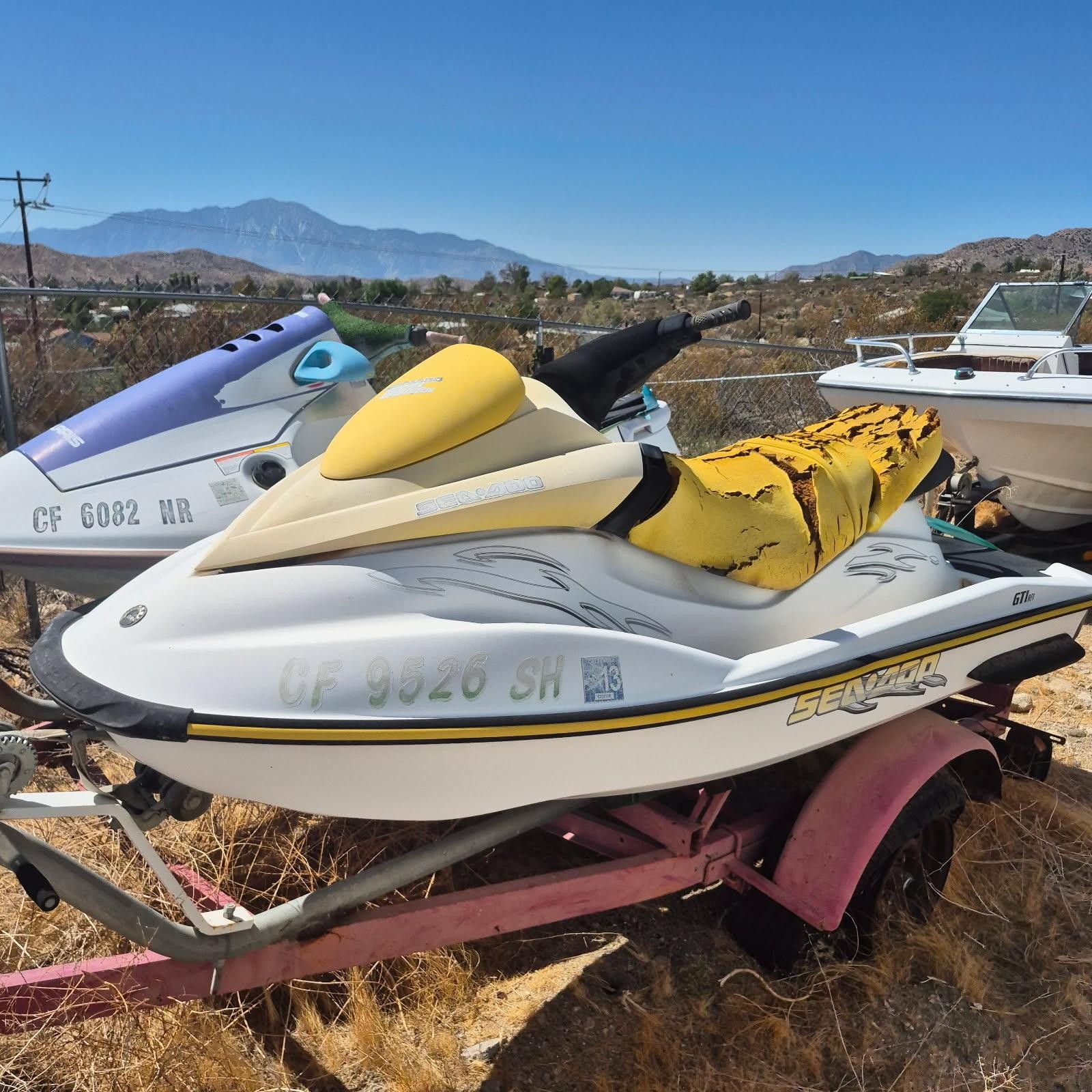 2005 Sea Doo GTI RFI 750 (Yellow) w/ Trailer