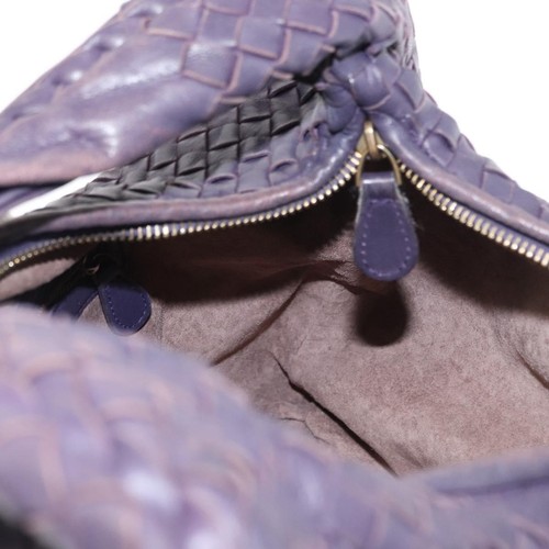 BOTTEGA VENETA INTRECCIATO Hobo Shoulder Bag Leather Purple 115653 Auth ka125 - Picture 18 of 22