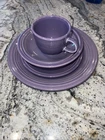 Fiestaware Lilac ? 4 Piece Place Setting Fiesta Retired Purple Dish Set