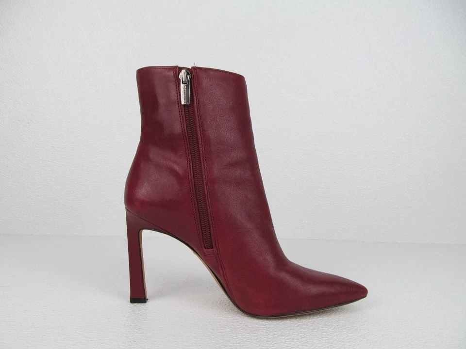 Bota de aguja Vince Camuto Sashala punta cuero borgoña para mujer talla 7M Foto 4 de 4