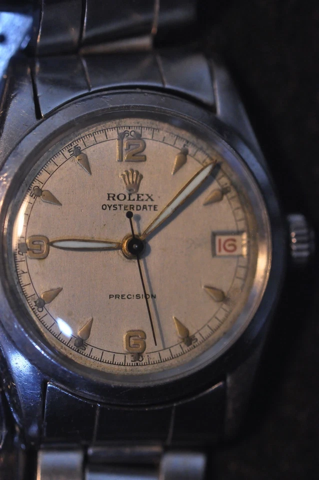 Rolex Oysterdate años 50 caja pequeña tamaño pulsera original reparado y funcionando Foto 4 de 4