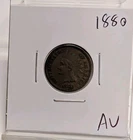 1880-P Philadelphia Indian Head Cent IHC Better Date AU Almost Uncirculated