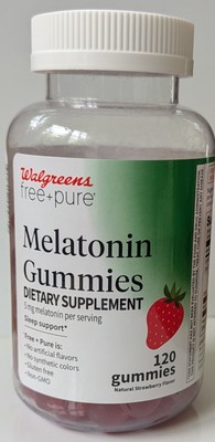  Walgreens  MELATONIN GUMMIES-5mg 120 Gummies Dietary Supplement New 11/2026 Exp