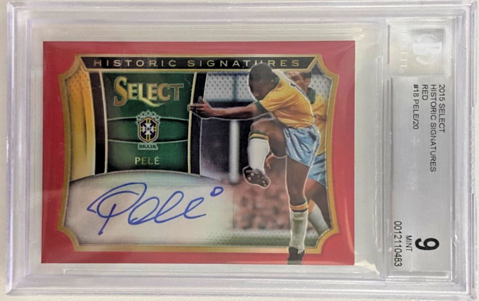 Panini Select 2015-16 Pele Historic Signatures Auto Prizm /20 BGS 9/9 World Cup