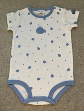 Vintage Carters 6-9 Month Blue Whale Baby Bodysuit Washed not Worn