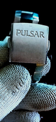 Pulsar Men's Quartz Chronograph Alarm Watch Black Dial SS Bracelet Date 100m