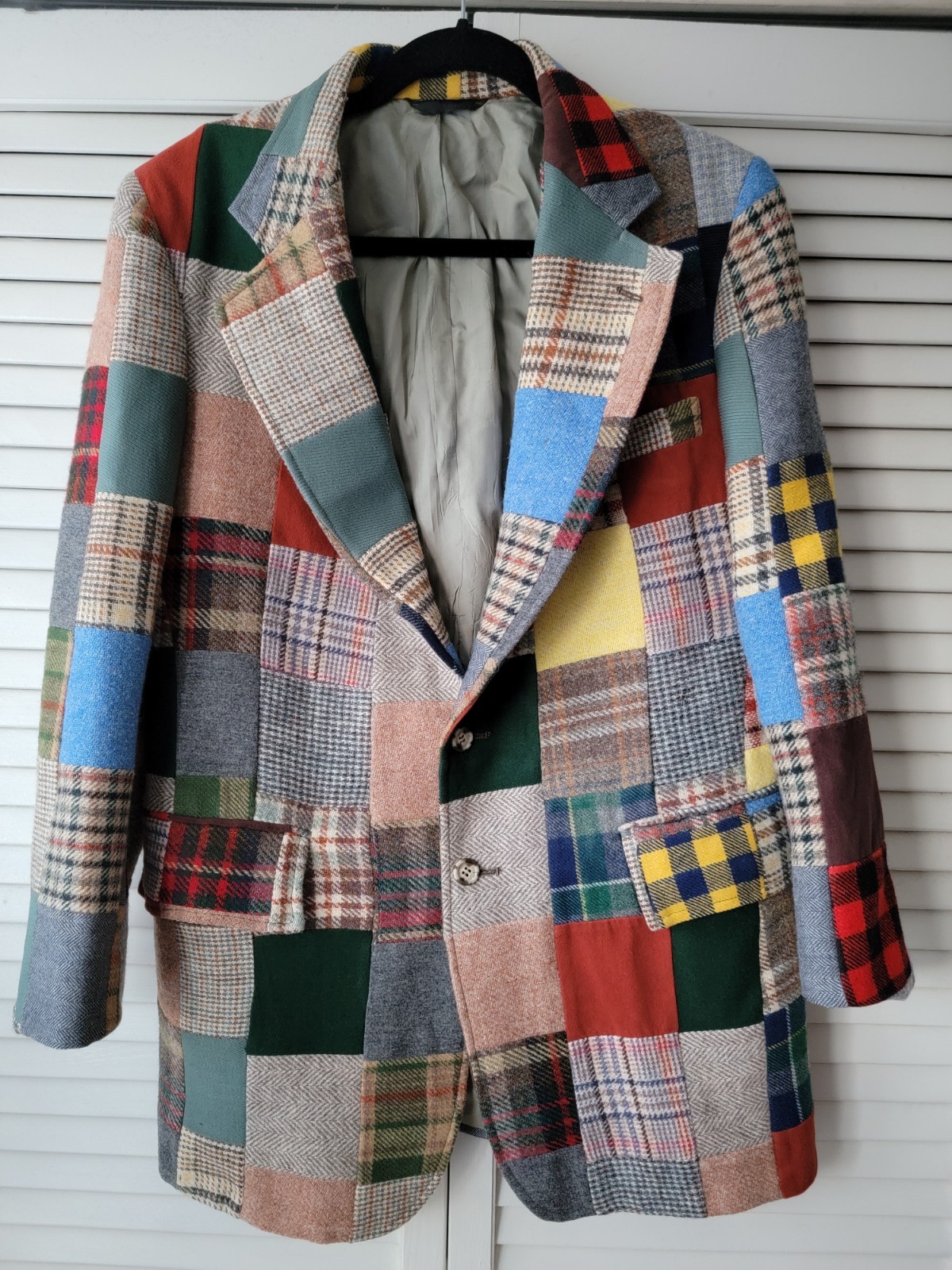 RARE VINTAGE Country Britched Patchwork Panel Woo… - image 1