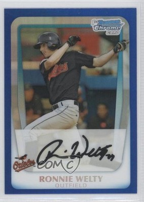 2011 Bowman Chrome Prospects Blue Refractor 82/150 Ronnie Welty #BCP205 e5r