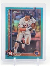PEDRO LEON 2025 TOPPS CHROME ROOKIE TEAL REFRACTOR ASTROS RC /299 Q5939