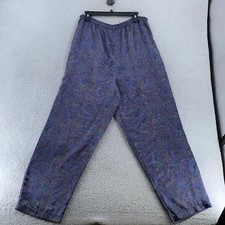 Vintage Victoria's Secret Gold Label Satin Paisley Lounge Pants Womens Large 90s