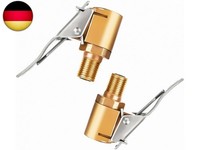2 StüCk 8Mm Autoventil Hebelstecker Air Chuck, Messing Reifen Ventil Luftpumpe