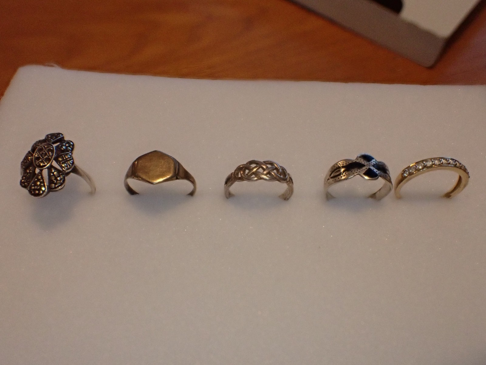 Five Silver rings - image 1