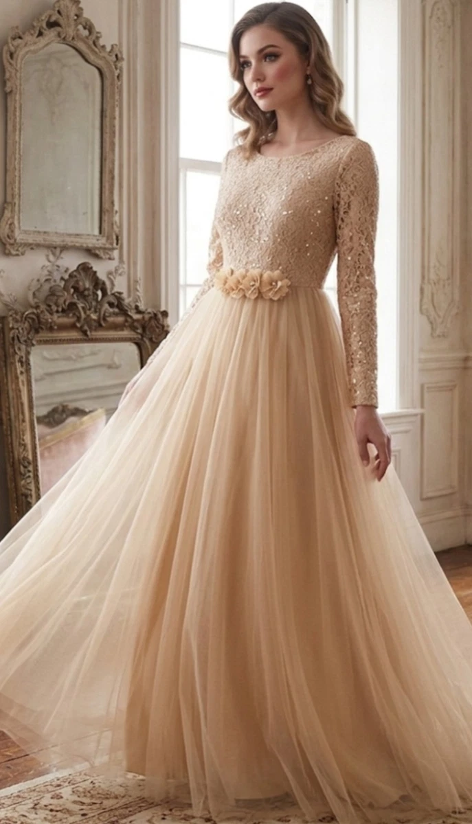 ebay long sleeve wedding dress Dreamy Long Sleeve Wedding Dresses Luxurious Mermaid Bridal Gown Dresses