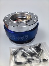 Momo Blue Steering Wheel Quick Release Hub Adapter Snap Off Boss Kit Universal