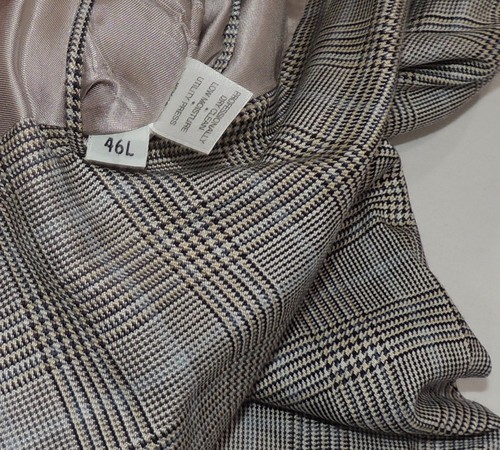 Hart Schaffner Marx Herren Hellgrau & Blau Glen Plaid Jacke Mantel Blazer 46 L - Bild 8 von 10