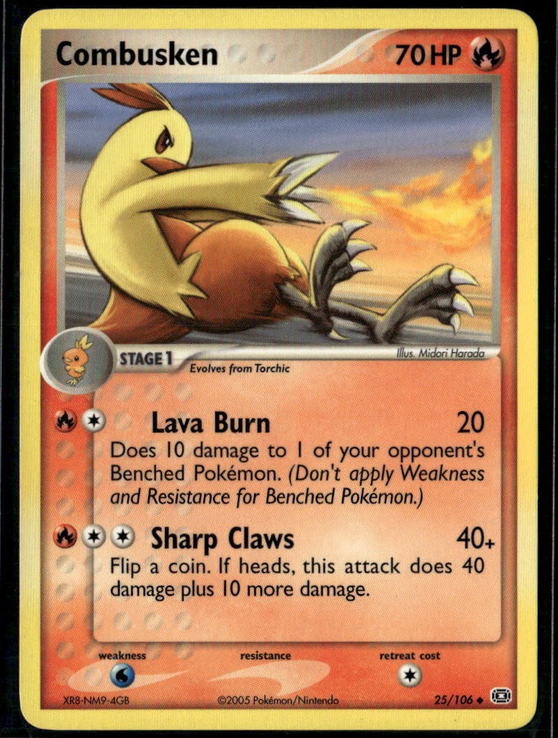 Combusken 25/106 Uncommon Emerald LP Pokemon Card