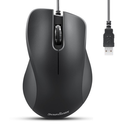 PERIMICE-221U Kabelgebundene Ergonomische USB-Maus - Optisches Design mit 100...