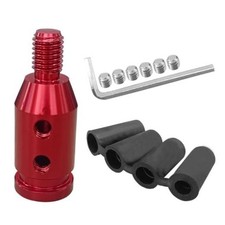 Universal Car Gear Shift Knob Adapter, M10x1.5 Aluminum Alloy Gear Stick Red