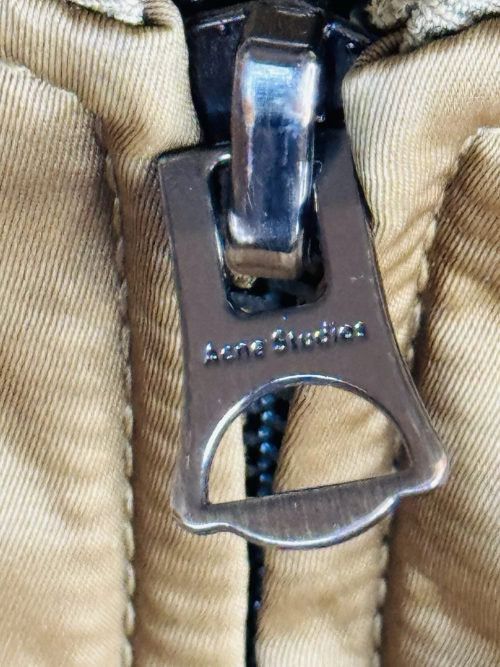 Acne Studios Men's Nylon Bomber Jacket Size M Green Full Zip Vintage - Image 4 of 4