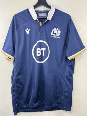 Scotland Rugby Union Team 2020/2021 Home Shirt Jersey Macron L David #28