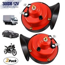 2 Pack 12v 300db Super Loud Train Horn Waterproof For Motorcycle Truck Suv Boat