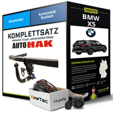 Für BMW X5 Typ F15 Anhängerkupplung abnehmbar +eSatz 13pol uni. 11.2013-10.2018
