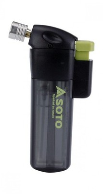 SOTO Butane Torch Lighter, Compact Windproof Pocket w/ Refillable Lighter 