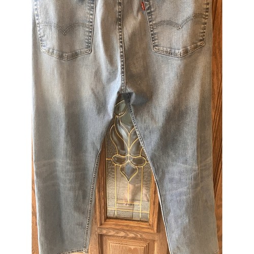 Levi's 505 Regular Fit Straight Leg Medium Wash Denim Blue Jeans Men Size 38x30 - Afbeelding 10 van 16
