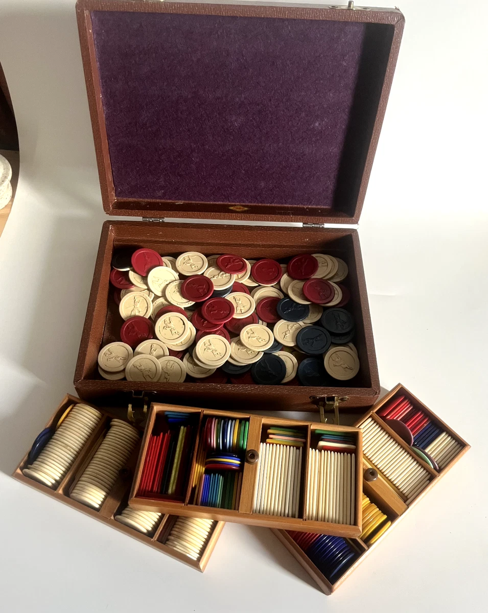 Anciens Jetons En Os (ou Ivoire ?) Pour Jeux De Cartes – Lot D’occasion