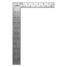 Johnson Level & Tool Cs10 Framing Square, 12X1-1/2 In, 1/8, 1/16 Grad