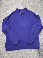 Mens Vibrant Purple Chaps 1/4 Zip Sweater, Size XL, Great Condition 