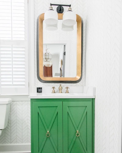 Uttermost 09301 Niva Metallic Gold Black Wall Mirror Bold Modern Beveled 42in - Picture 9 of 9