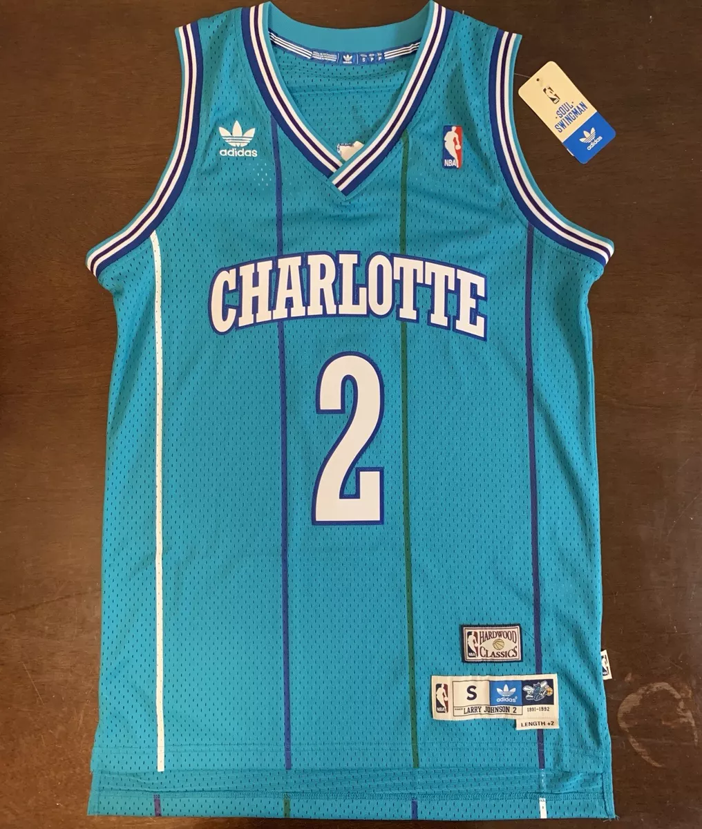 Larry Johnson Charlotte Hornets Mitchell & Ness 1992-93 Hardwood Classics Reload Swingman Black Jersey