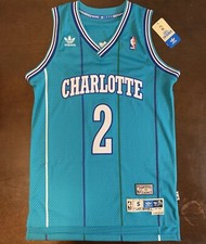 Adidas HWC Throwback NBA Charlotte Hornets Larry Johnson Basketball Jersey