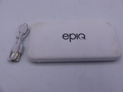 EPIQ WHITE 10000MAH 2 PORT USB & FLASHLIGHT POWER BANK