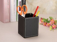 Hg-x Pu Leather Square Pens Pencils Holder Desk Organizer Office Desk Access... on sale Hg-x Pu Leather Square Pens Pencils Holder Desk Organizer Office Desk Access... on sale