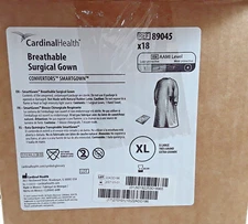 89045 - (18) BREATHABLE SURGICAL GOWN -XL- AAMI LEVEL 4 - SEALED PACKS - N.O.B