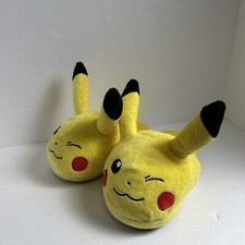 Pikachu Plush Slippers 2022 M 2-3 Pok mon Kids Plush Shoes
