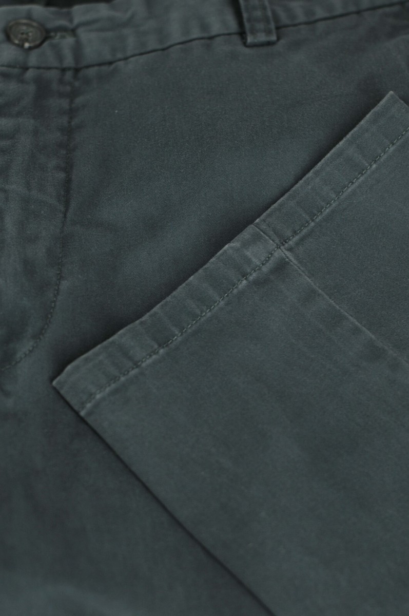 Jos A Bank 1905 Men's Gray Cotton Elastane Flat Front Chino